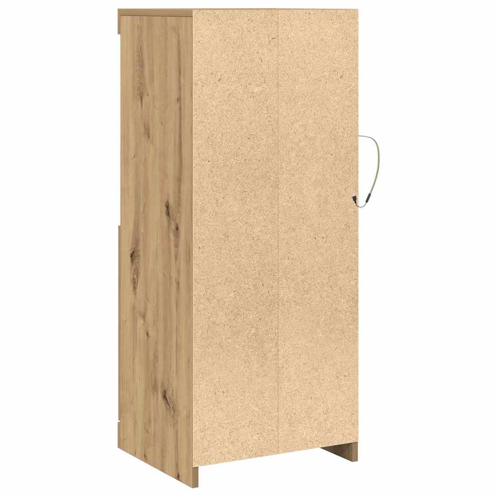 LED Sideboard 41 X 37 X 100 Cm Konstrueret Træ - Billede 9