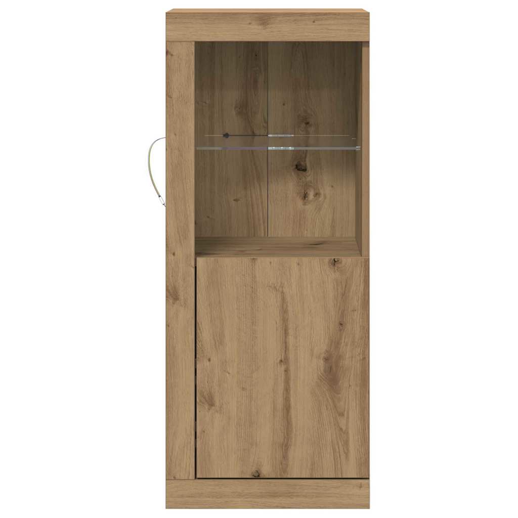 LED Sideboard 41 X 37 X 100 Cm Konstrueret Træ - Billede 6