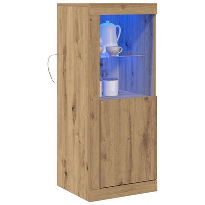 LED Sideboard 41 X 37 X 100 Cm Konstrueret Træ - Billede 3