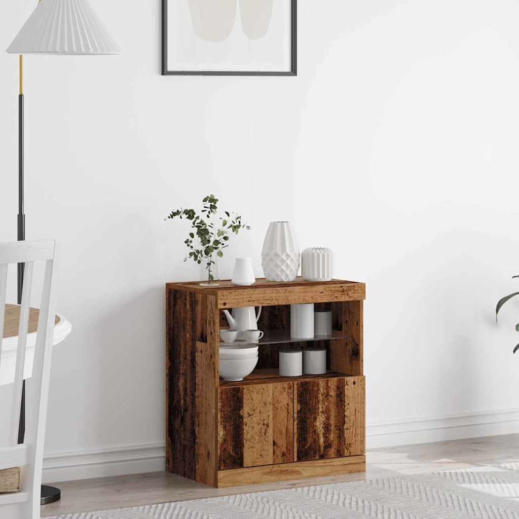 LED Sideboard 60,5 X 37 X 67 Cm Konstrueret Træ - Variant 863027