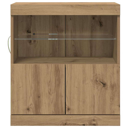 LED Sideboard 60,5 X 37 X 67 Cm Konstrueret Træ - Billede 6