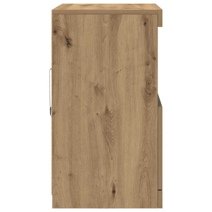 LED Sideboard 60,5 X 37 X 67 Cm Konstrueret Træ - Billede 8