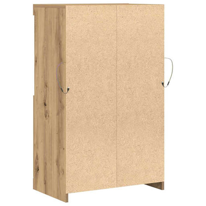 LED Sideboard 60 X 37 X 100 Cm Konstrueret Træ - Billede 9