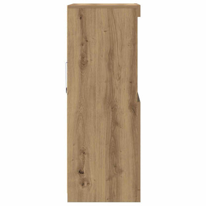 LED Sideboard 60 X 37 X 100 Cm Konstrueret Træ - Billede 8