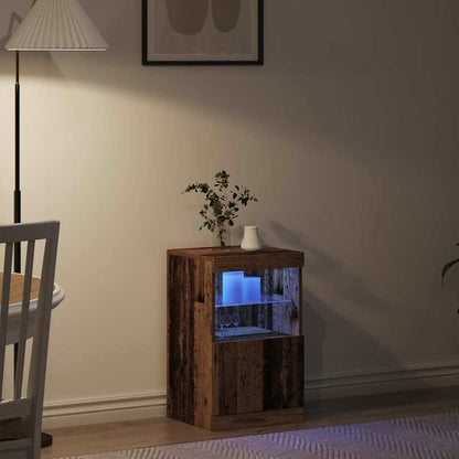 LED Sideboard 41 X 37 X 67 Cm Konstrueret Træ - Billede 5