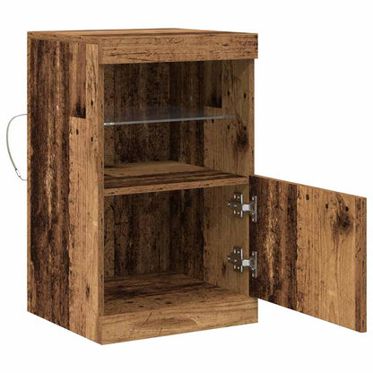 LED Sideboard 41 X 37 X 67 Cm Konstrueret Træ - Billede 7