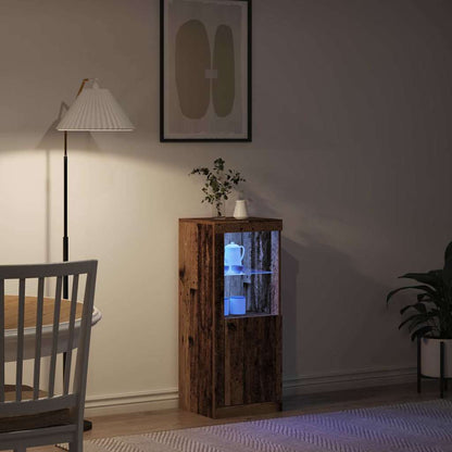LED Sideboard 41 X 37 X 100 Cm Konstrueret Træ - Billede 4