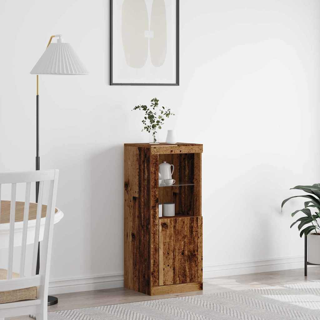 LED Sideboard 41 X 37 X 100 Cm Konstrueret Træ - Hovedbillede
