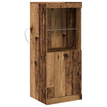 LED Sideboard 41 X 37 X 100 Cm Konstrueret Træ - Billede 5