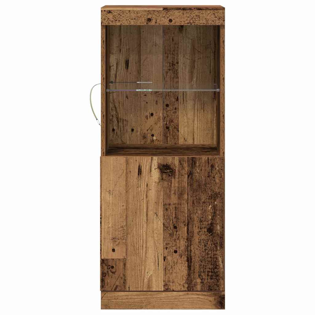 LED Sideboard 41 X 37 X 100 Cm Konstrueret Træ - Billede 6