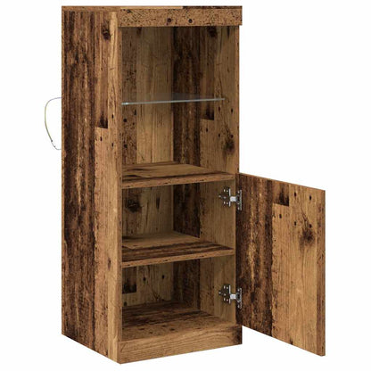 LED Sideboard 41 X 37 X 100 Cm Konstrueret Træ - Billede 7