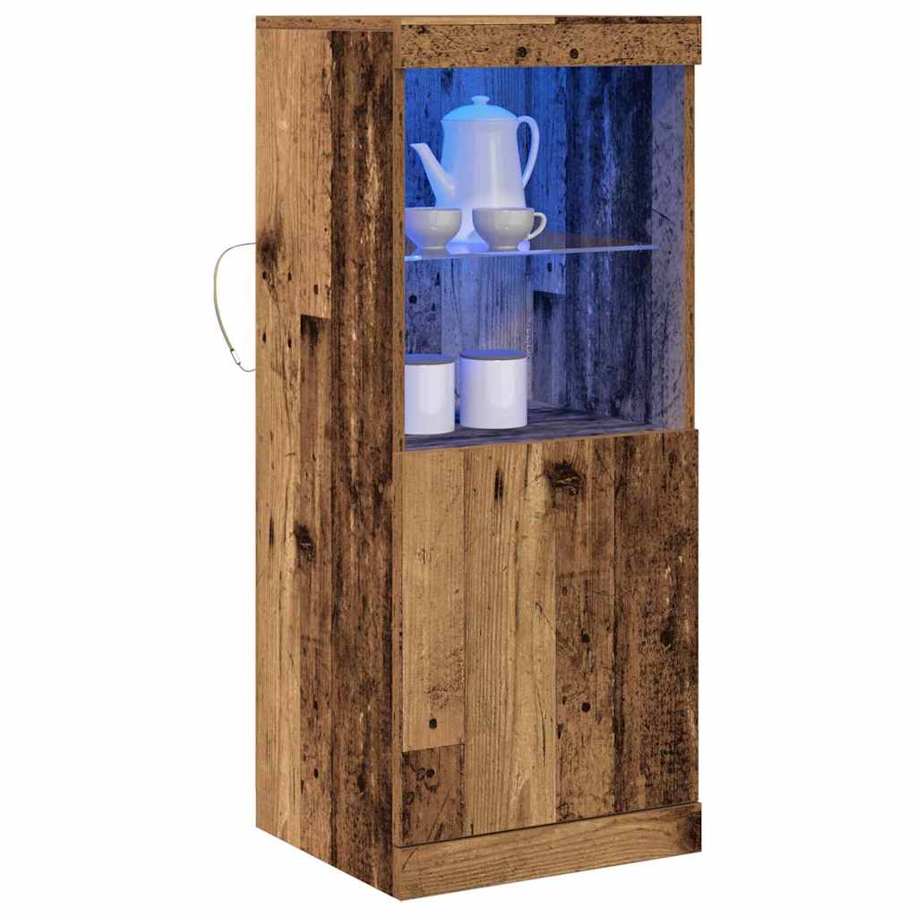 LED Sideboard 41 X 37 X 100 Cm Konstrueret Træ - Billede 3