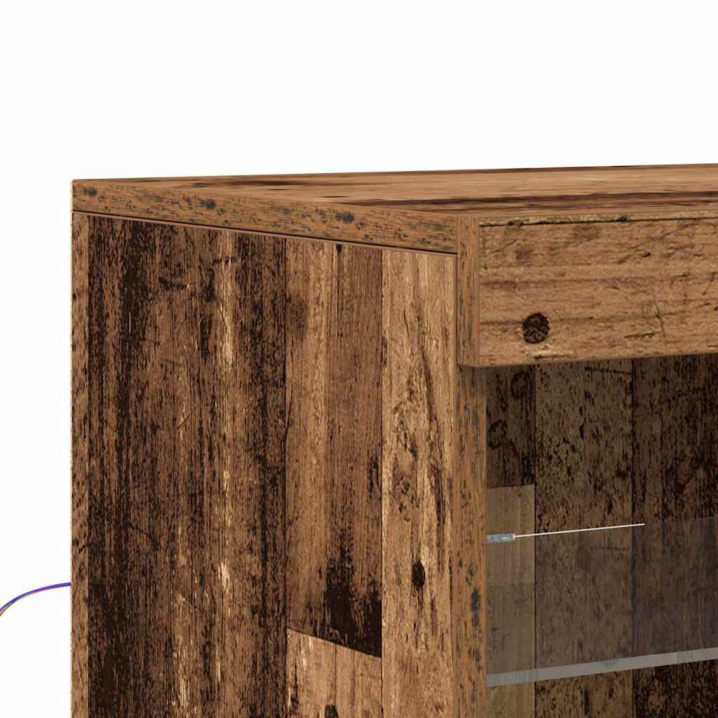 LED Sideboard 60,5 X 37 X 67 Cm Konstrueret Træ - Billede 9