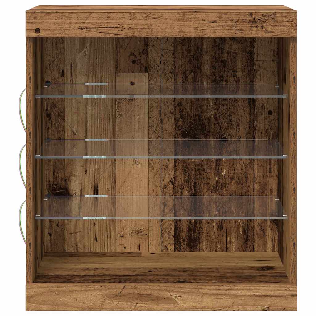 LED Sideboard 60,5 X 37 X 67 Cm Konstrueret Træ - Billede 6