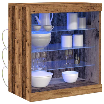 LED Sideboard 60,5 X 37 X 67 Cm Konstrueret Træ - Billede 3