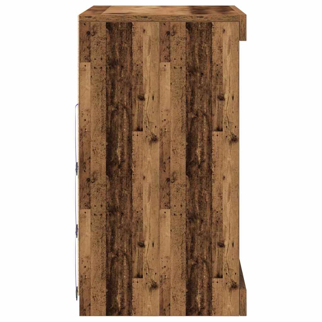 LED Sideboard 60,5 X 37 X 67 Cm Konstrueret Træ - Billede 7