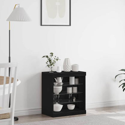 LED Sideboard 60,5 X 37 X 67 Cm Konstrueret Træ - Variant 863044