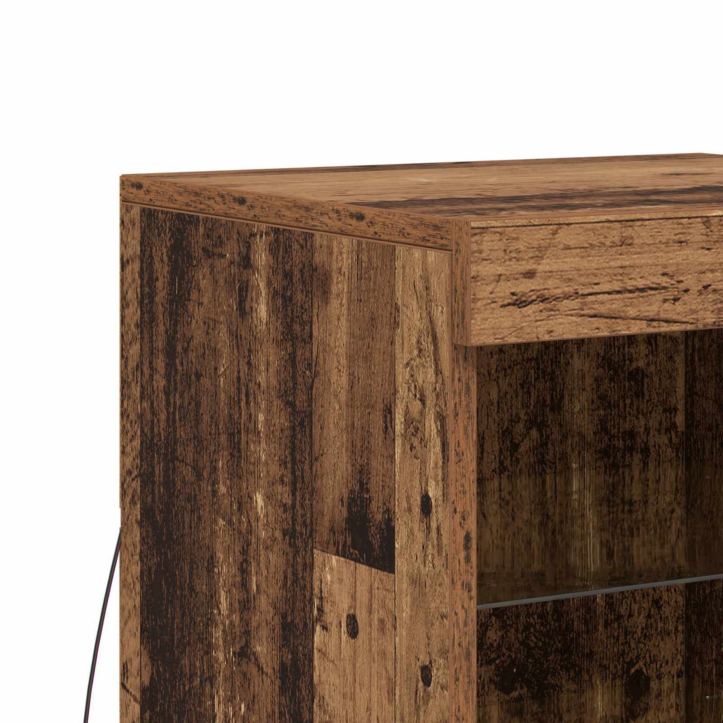 LED Sideboard 41 X 37 X 67 Cm Konstrueret Træ - Billede 11