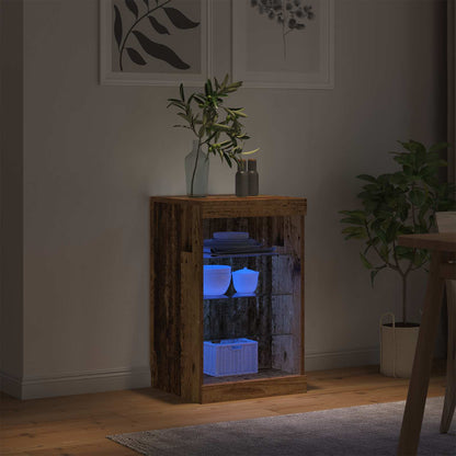 LED Sideboard 41 X 37 X 67 Cm Konstrueret Træ - Billede 4