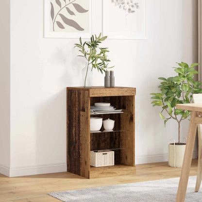 LED Sideboard 41 X 37 X 67 Cm Konstrueret Træ - Hovedbillede