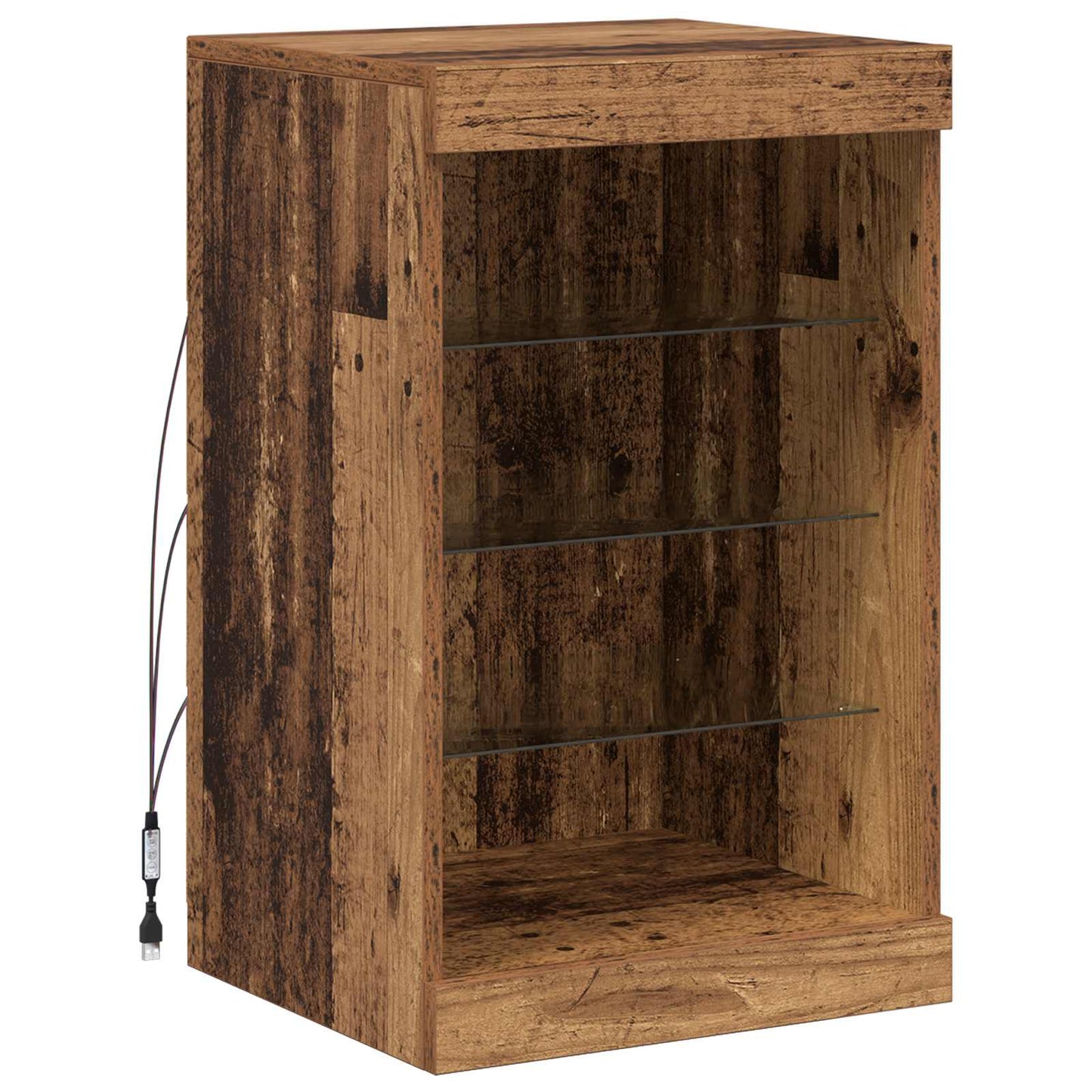 LED Sideboard 41 X 37 X 67 Cm Konstrueret Træ - Billede 2