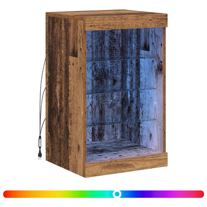 LED Sideboard 41 X 37 X 67 Cm Konstrueret Træ - Billede 5