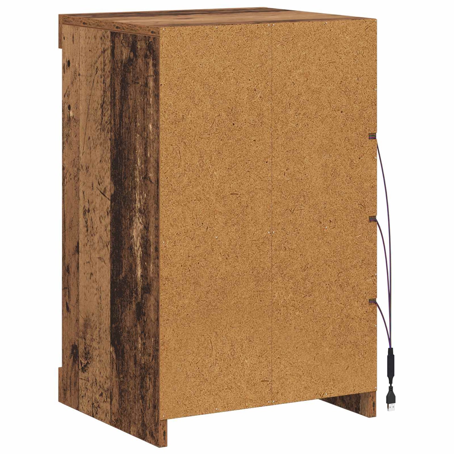 LED Sideboard 41 X 37 X 67 Cm Konstrueret Træ - Billede 8