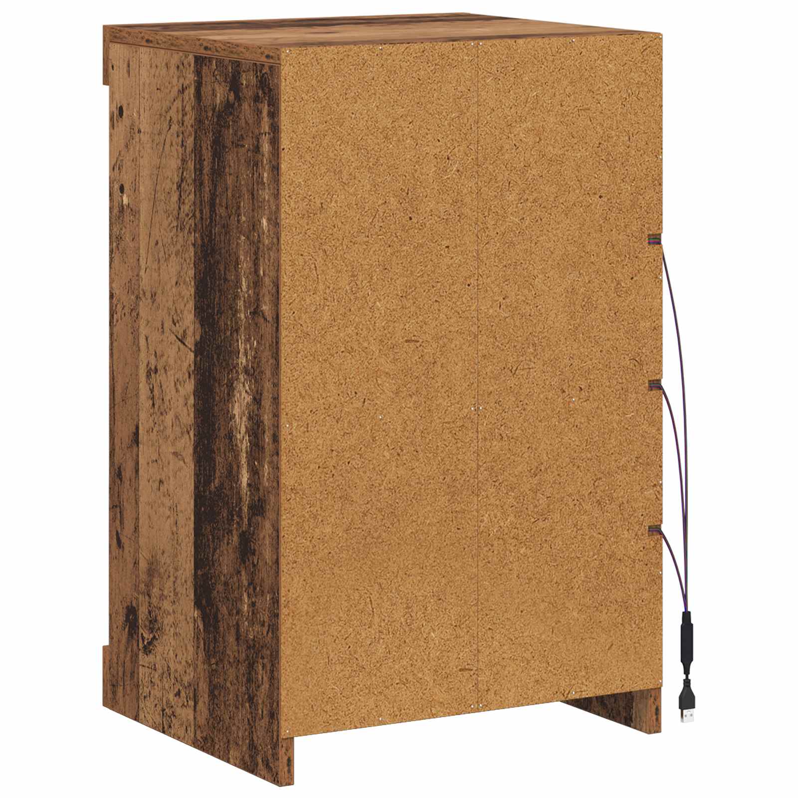 LED Sideboard 41 X 37 X 67 Cm Konstrueret Træ - Billede 8