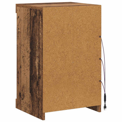 LED Sideboard 41 X 37 X 67 Cm Konstrueret Træ - Billede 8