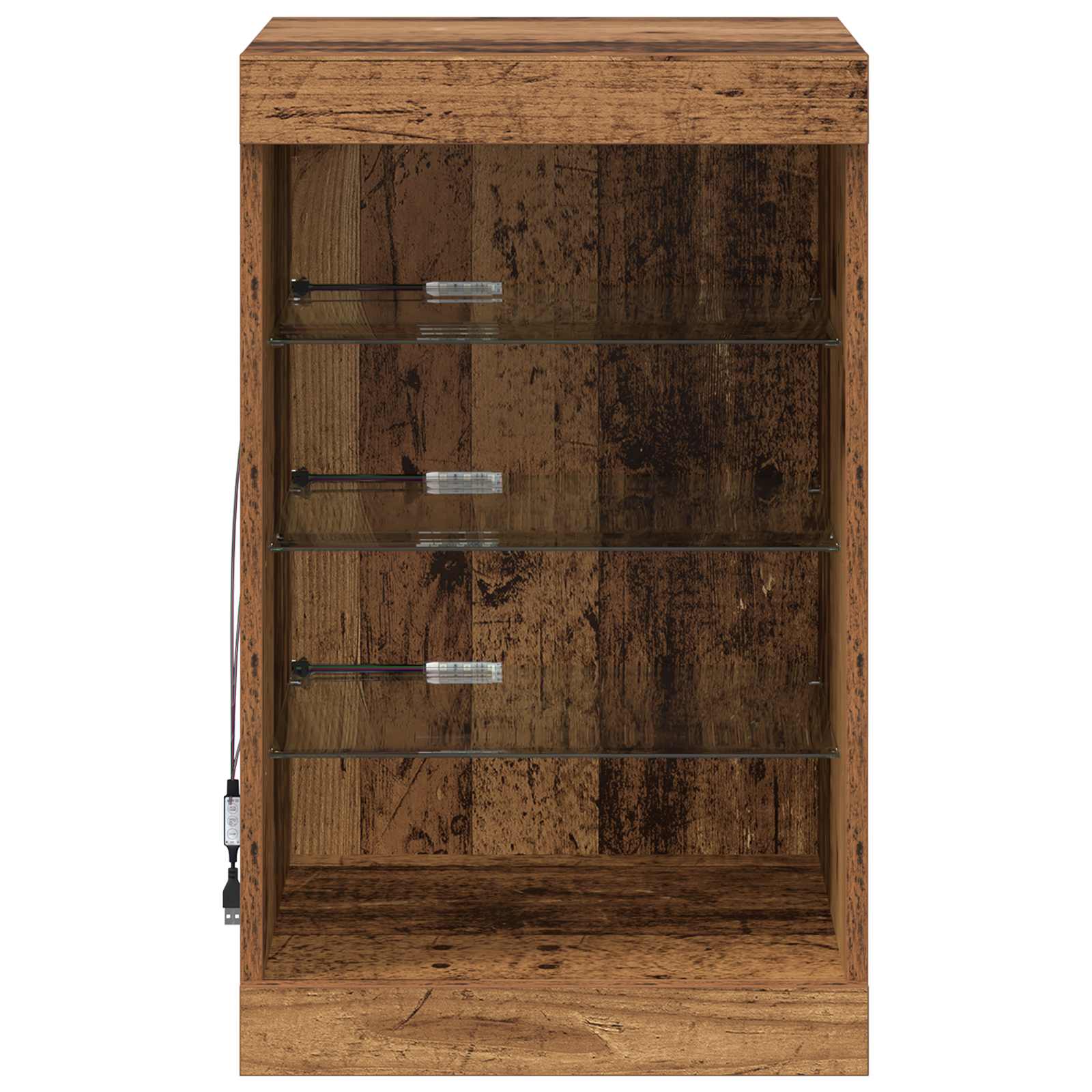 LED Sideboard 41 X 37 X 67 Cm Konstrueret Træ - Billede 6
