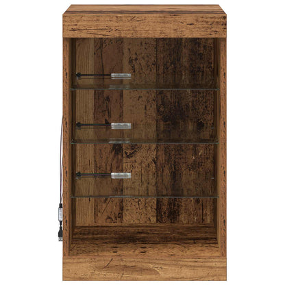 LED Sideboard 41 X 37 X 67 Cm Konstrueret Træ - Billede 6