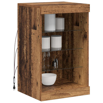 LED Sideboard 41 X 37 X 67 Cm Konstrueret Træ - Billede 3