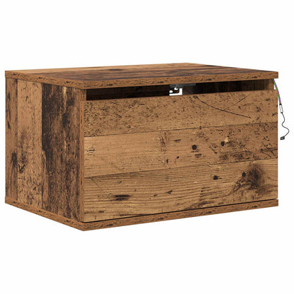 Vægmonteret Natbord 50 X 36 X 30 Cm Konstrueret Træ - Billede 5