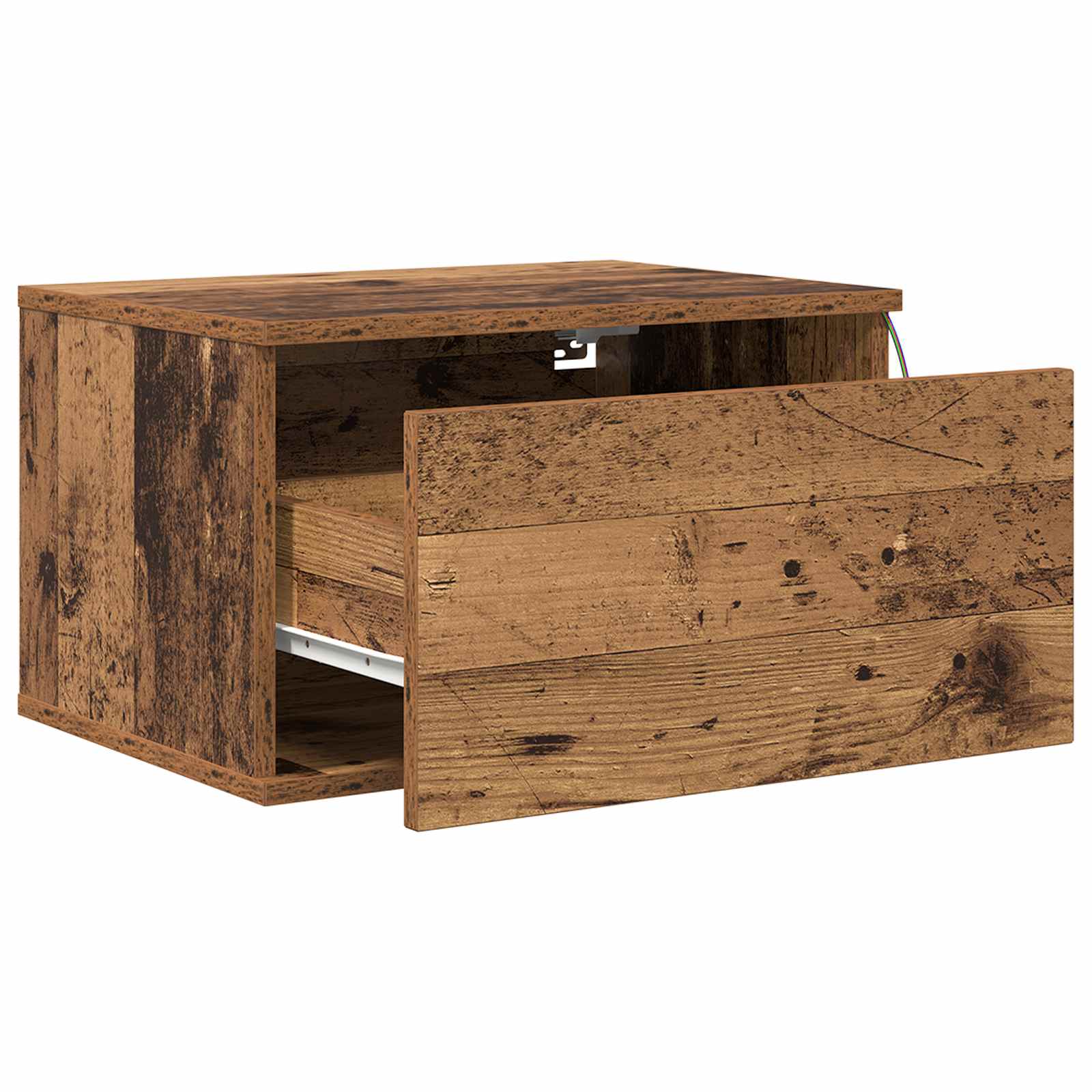 Vægmonteret Natbord 50 X 36 X 30 Cm Konstrueret Træ - Billede 6