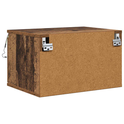 Vægmonteret Natbord 50 X 36 X 30 Cm Konstrueret Træ - Billede 9