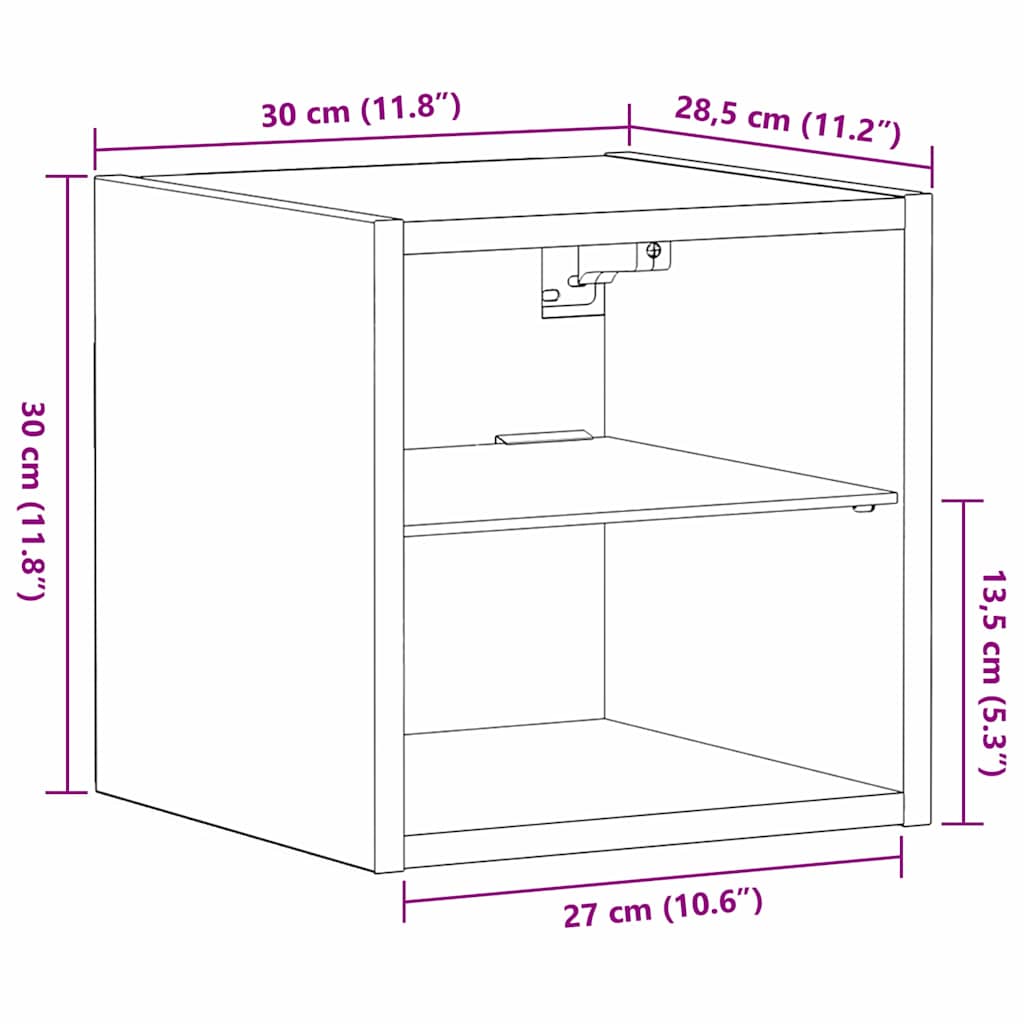 LED Væghylde Bedside Cabinet - Billede 13