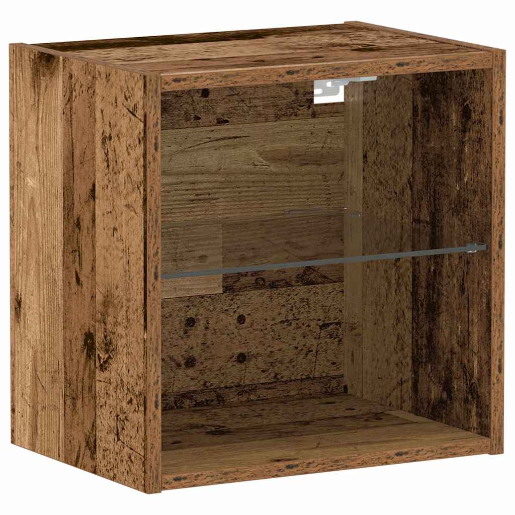 Flydende Hylde Med LED Lys Med Hylde 40 X 28,5 X 40 Cm - Billede 2