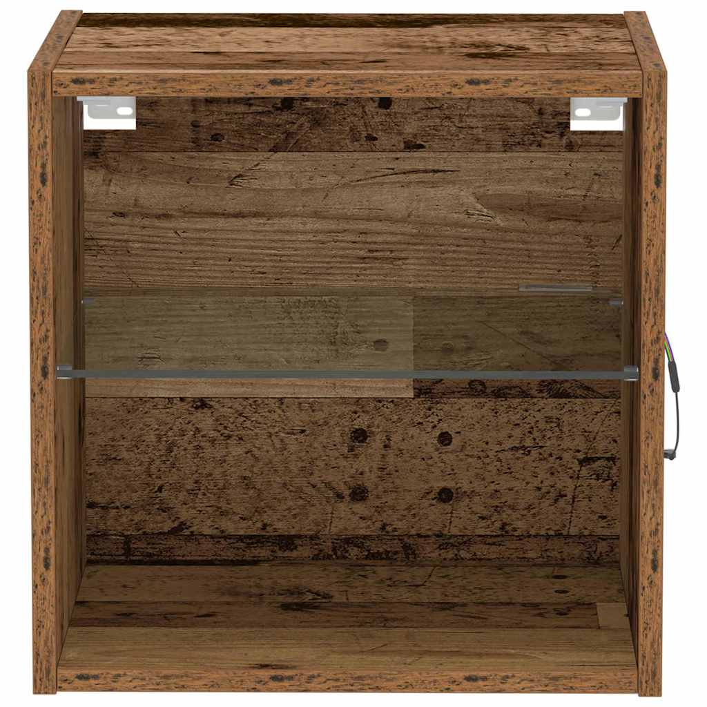 Flydende Hylde Med LED Lys Med Hylde 40 X 28,5 X 40 Cm - Billede 6