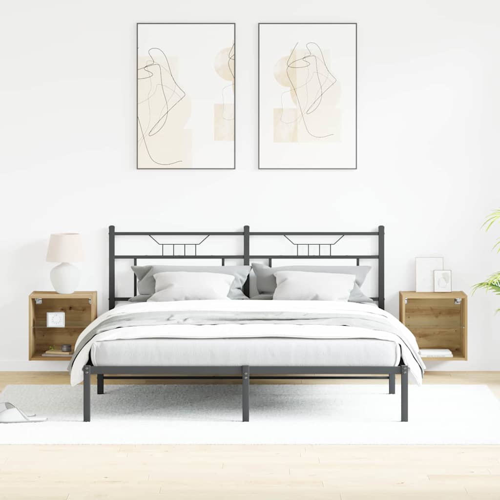 Flydende Hylde Med LED 40 X 28,5 X 40 Cm - Billede 5