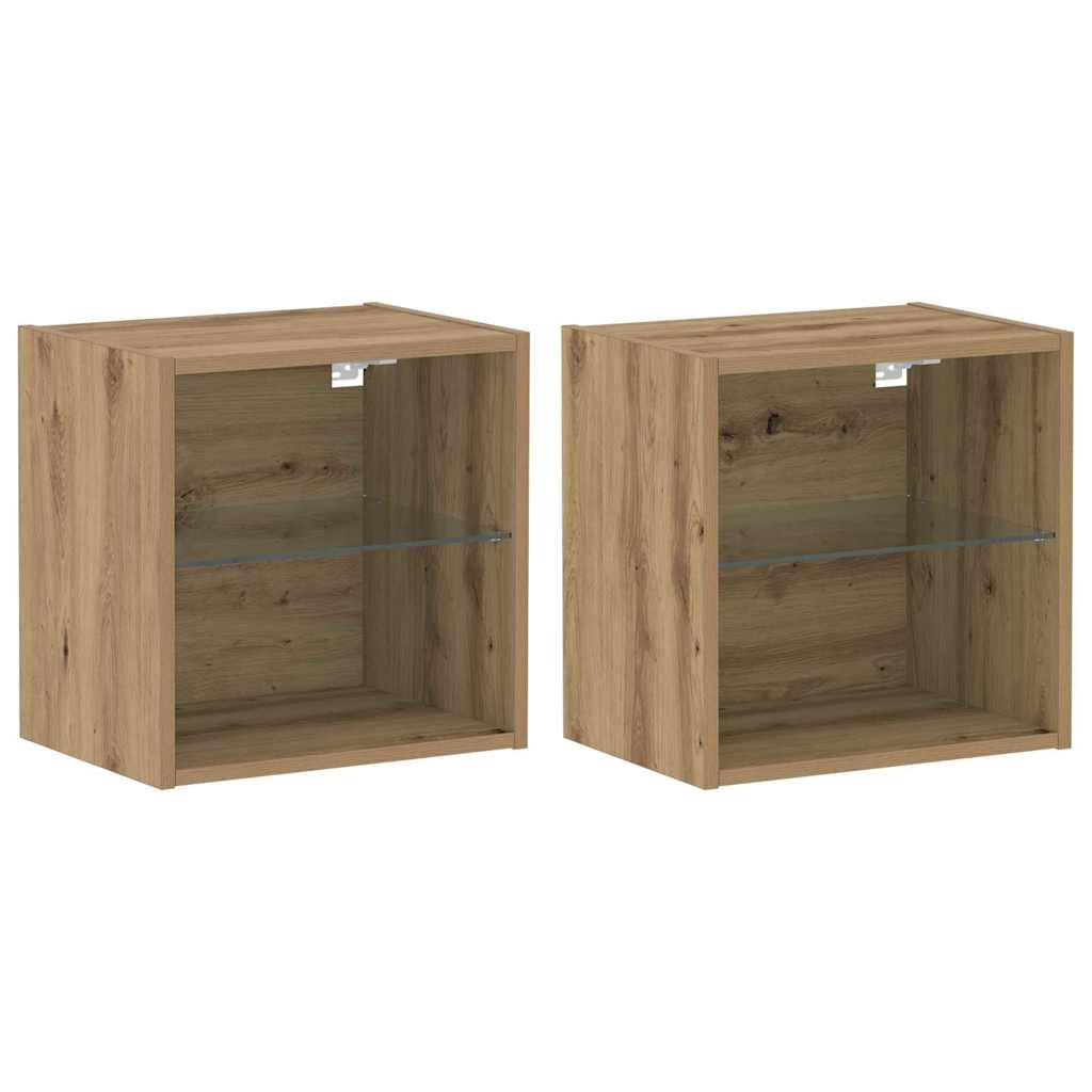 Flydende Hylde Med LED 40 X 28,5 X 40 Cm - Billede 2