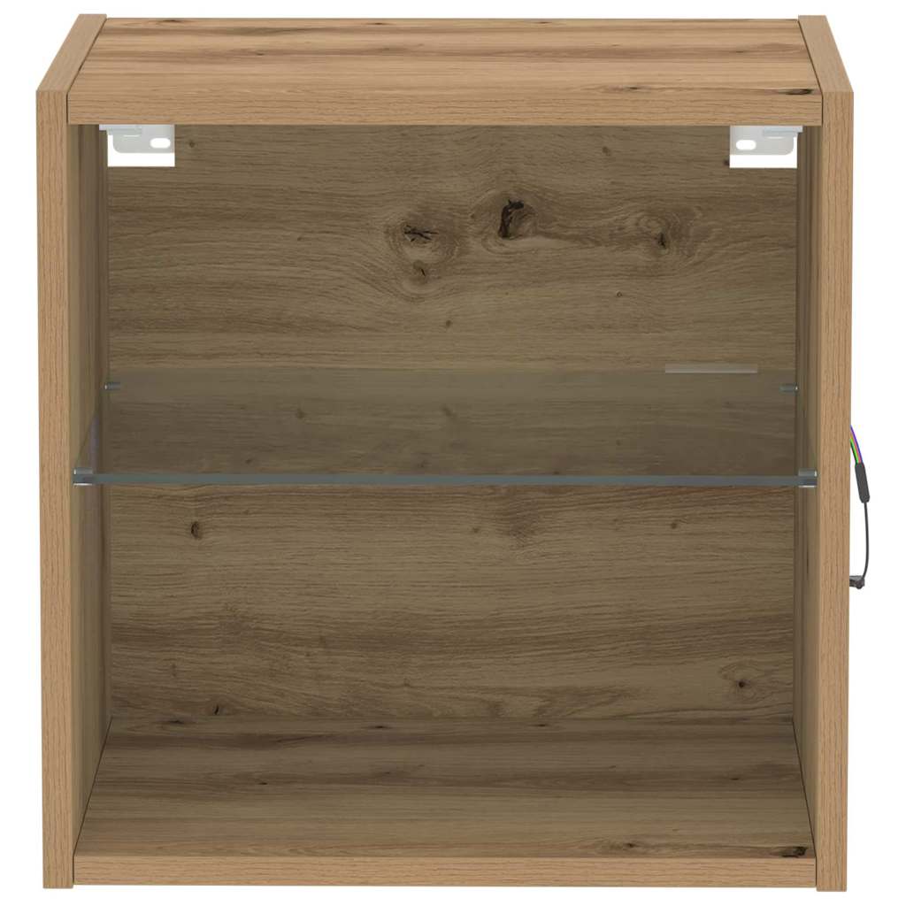 Flydende Hylde Med LED 40 X 28,5 X 40 Cm - Billede 8