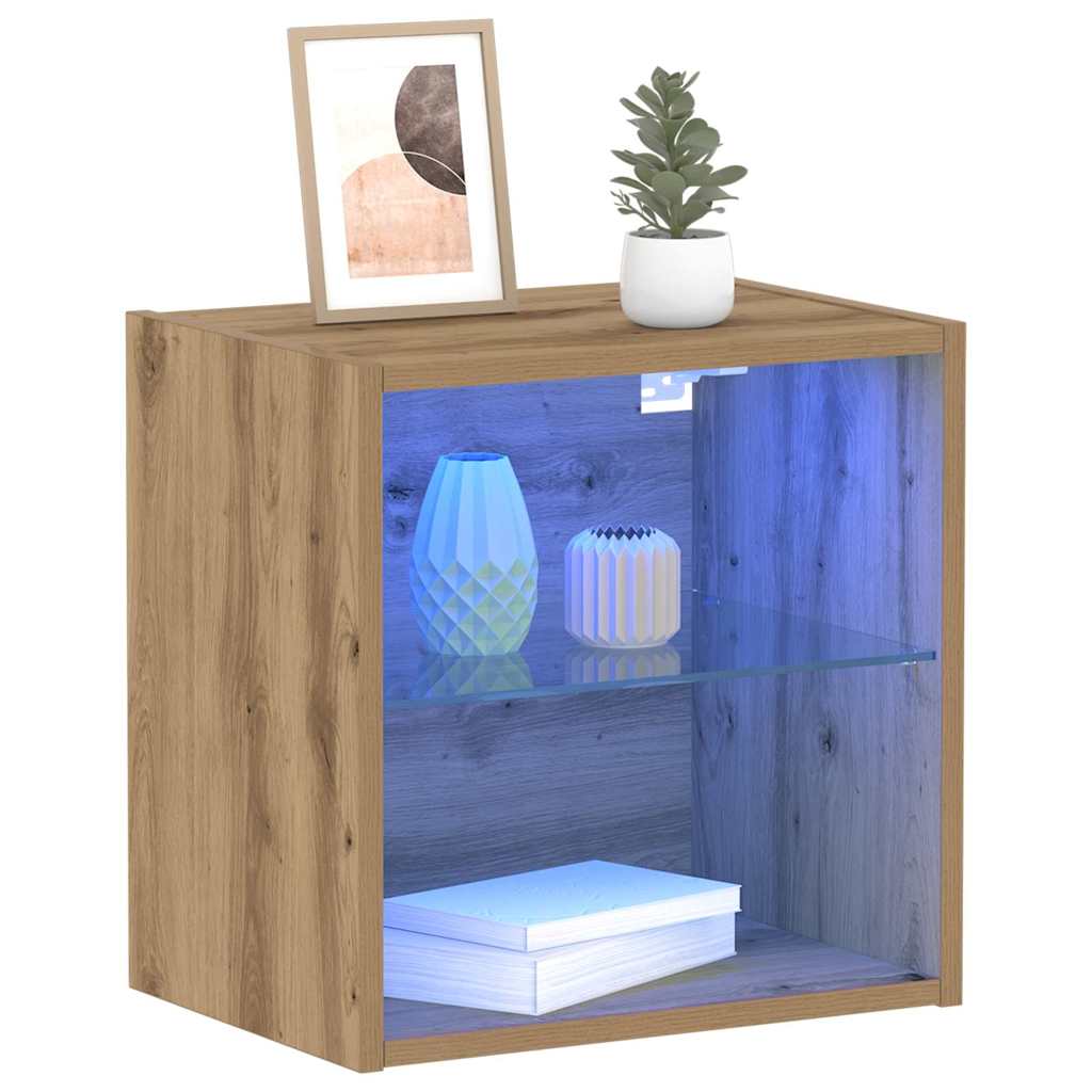 Flydende Hylde Med LED 40 X 28,5 X 40 Cm - Billede 3
