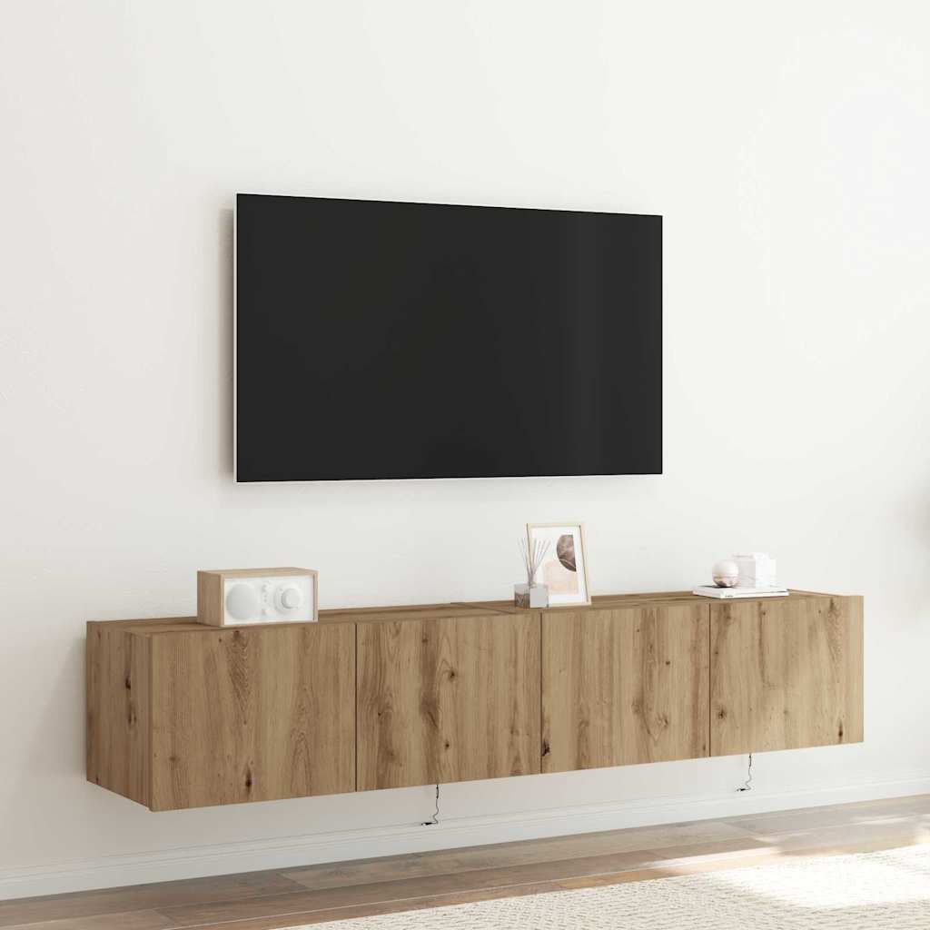 TV Vægskab Egetræ Konstrueret Træ - Variant 863107