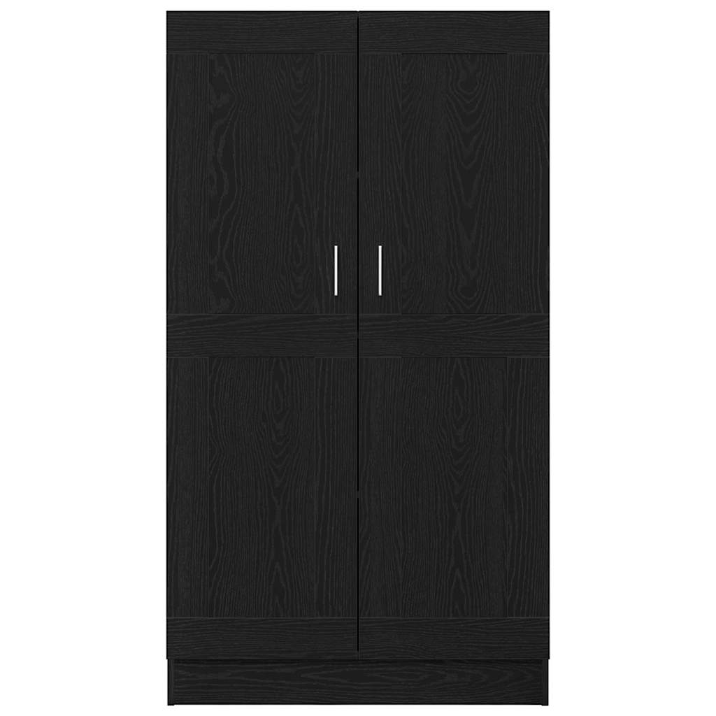 Bogskab Sort Eg 82.5 X 30.5 X 150 Cm Konstrueret Træ - Billede 7