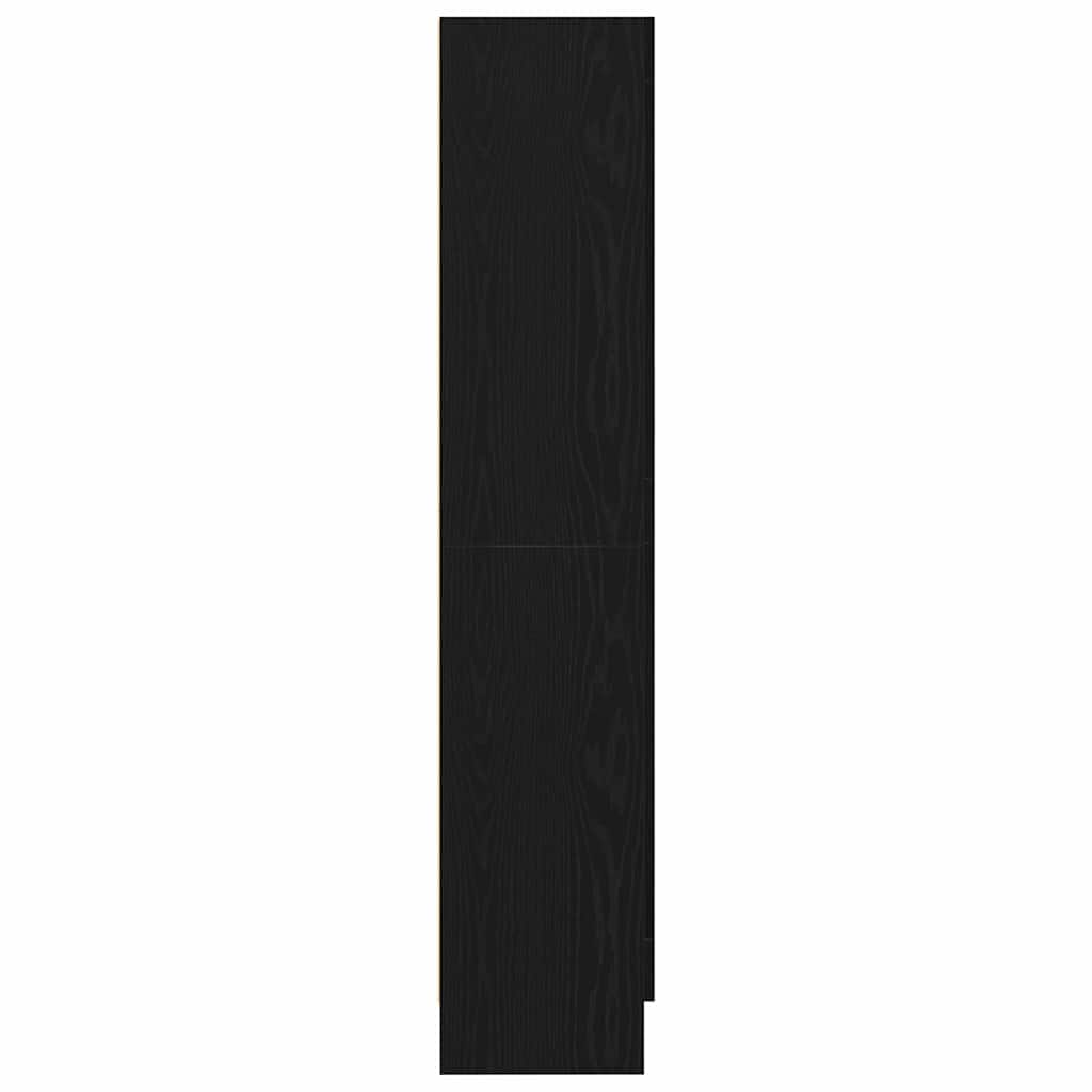 Bogskab Sort Eg 82.5 X 30.5 X 150 Cm Konstrueret Træ - Billede 8