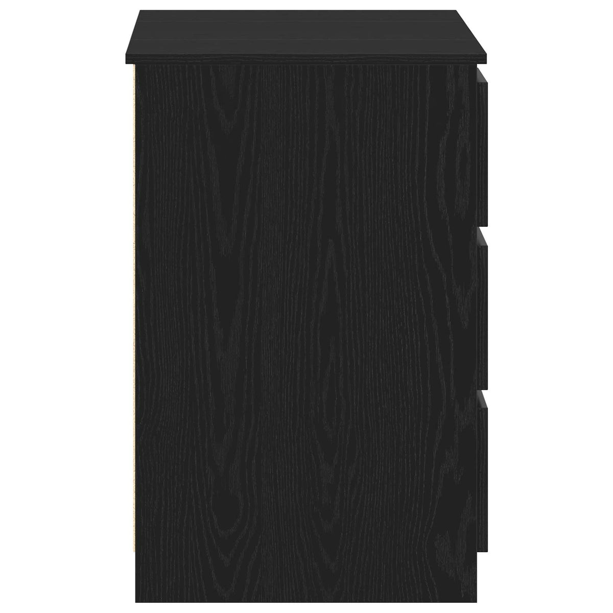 Bord Med Skuffe Sort Eg 140 X 50 X 76 Cm Konstrueret Træ - Billede 7