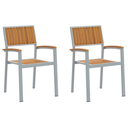 Staplestol 56 X 57 X 87 Cm Massivt Akacietræ - Billede 2