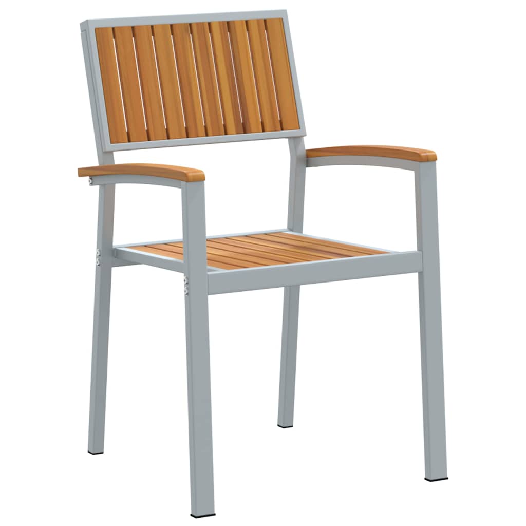 Staplestol 56 X 57 X 87 Cm Massivt Akacietræ - Billede 4