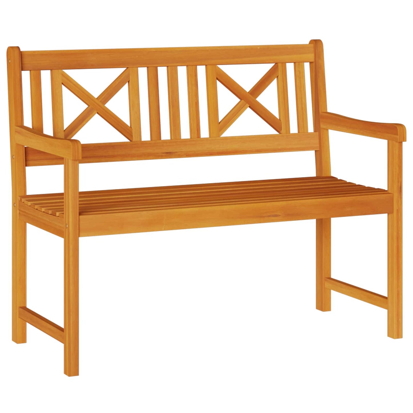 Udendørs Bænk Naturfarvet 110 X 56 X 90 Cm Massivt Akacietræ - Billede 2