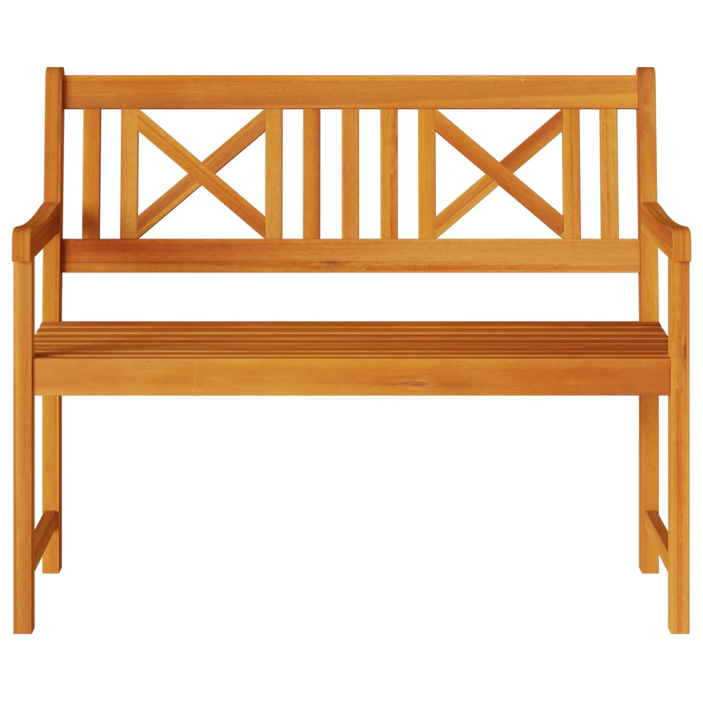 Udendørs Bænk Naturfarvet 110 X 56 X 90 Cm Massivt Akacietræ - Billede 4